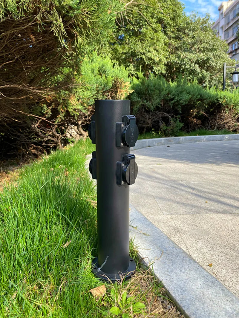 Outdoor Garden Socket 4-Way EU Sockets Waterproof Energy Column Multi-socket Spike for Garden décor Lawn Mower Electrical outlet
