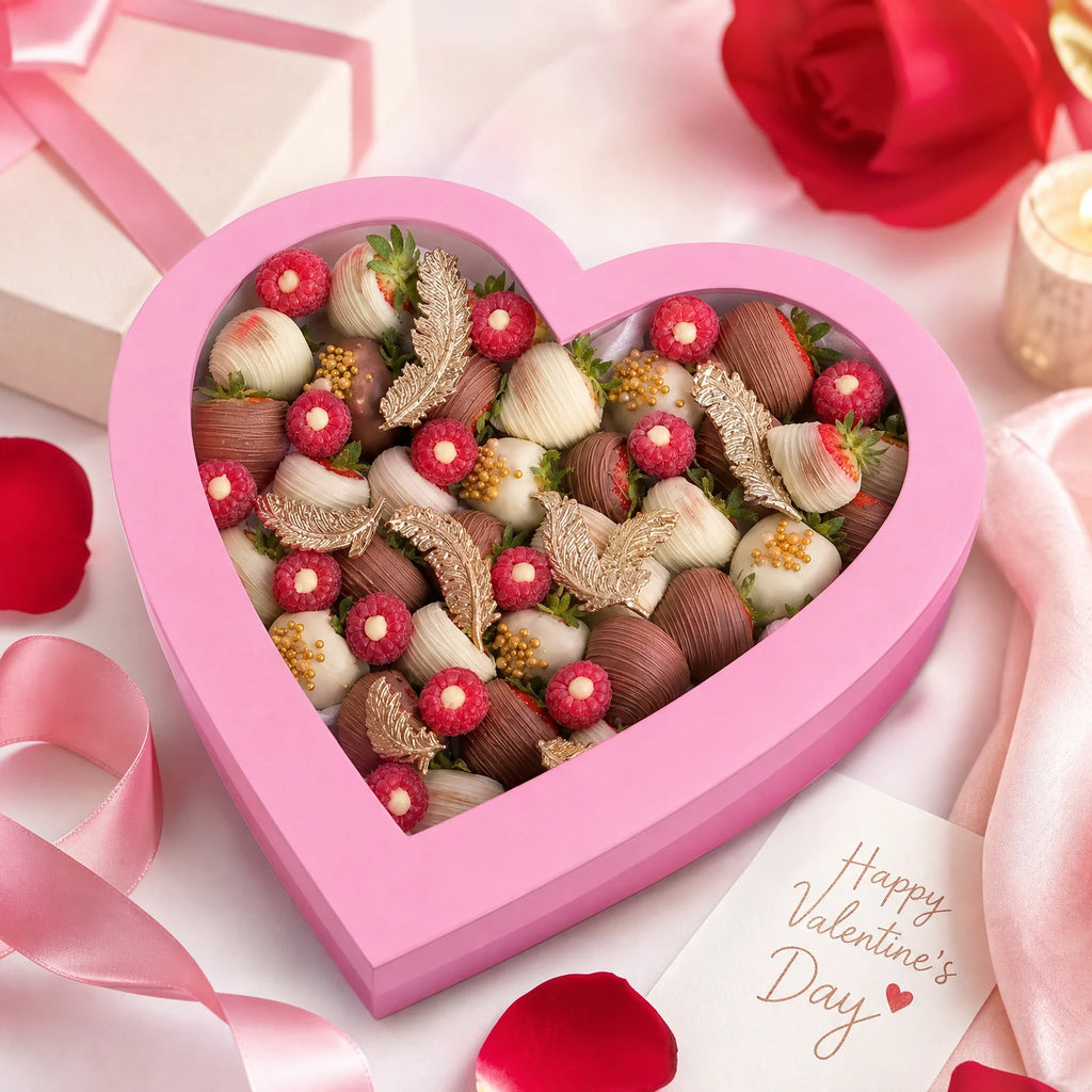Bridal Shower Mother's Day Valentine's Day Paper Packaging Large Pink Heart Shaped Gift Box With Lid