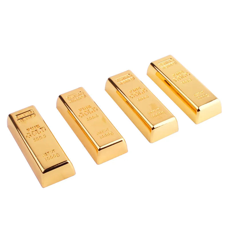 Original Chip Capacity Gold Bar Shaped Pen USB Flash Drive Golden Cle Usb Memory Stick Gold 64gb 32gb Pen Drive