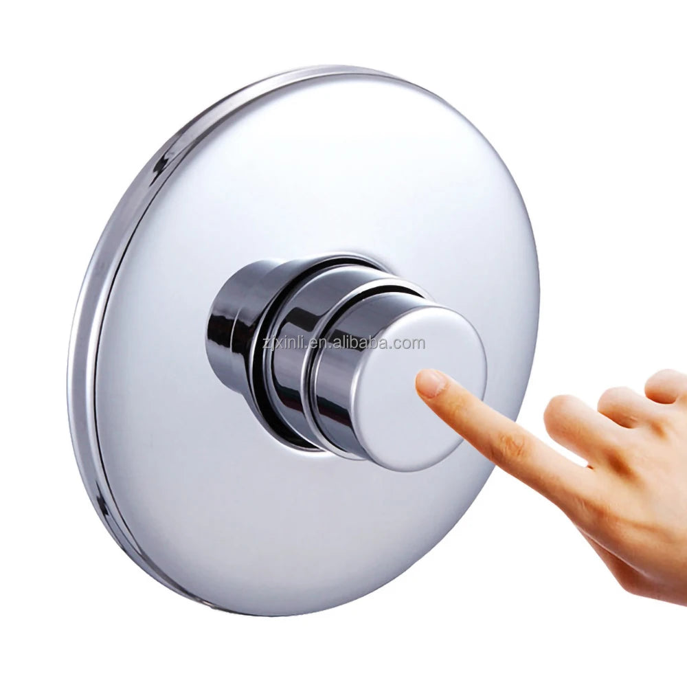 X8040W1BSCR Brass Material Chrome Color in Wall Conceal Mounted of Self Closing Time Delay Shower Tap