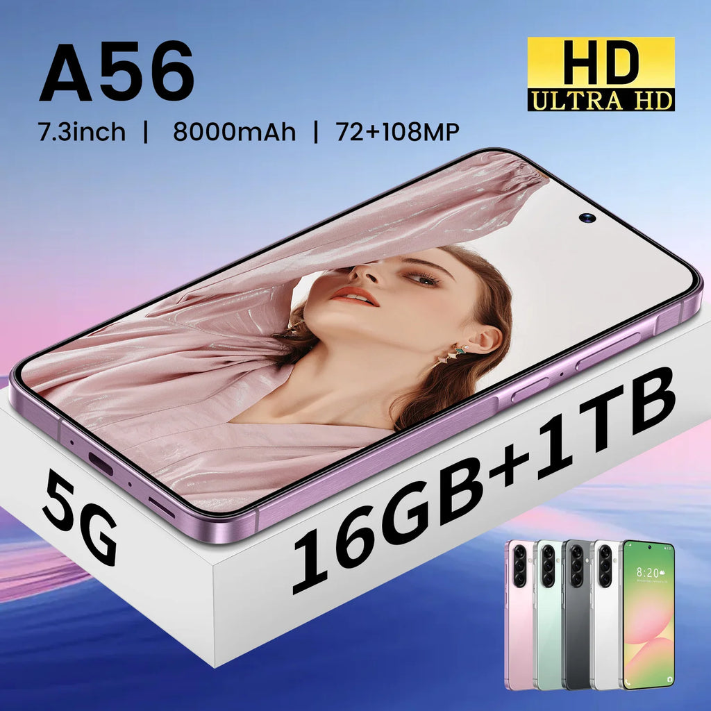 Original Phones A56 Smartphones for A56 8+256GB 5G Dual SIM Cellphone Mobile Phone