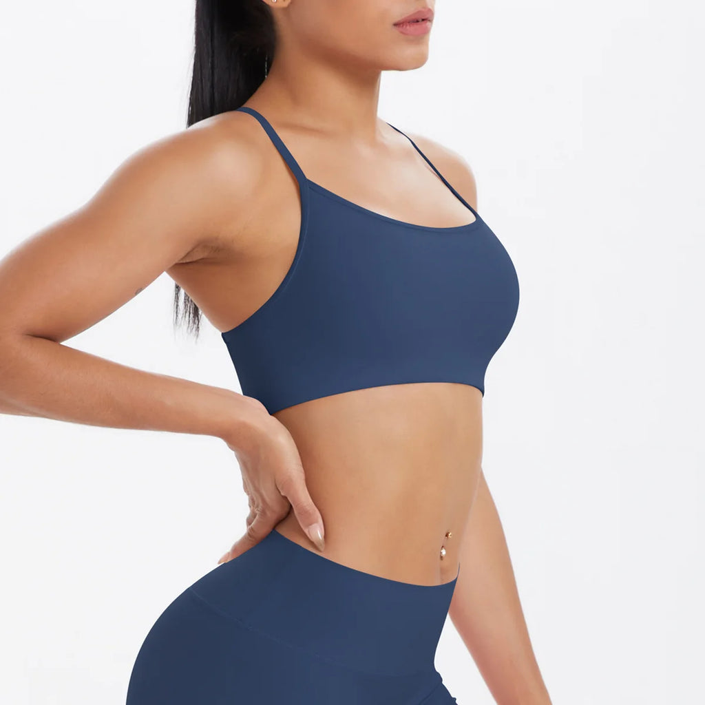 High Support Shockproof Sports Bra Padded Gym Athletic Bra Women Fitness Workout Top Breathable Yoga Bra