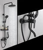 Luxury CE Certified Stainless Steel 304 Shower Tap Set Hot and Cold Rain Set Shower High Pressure Brushed Nickel Shower Kit