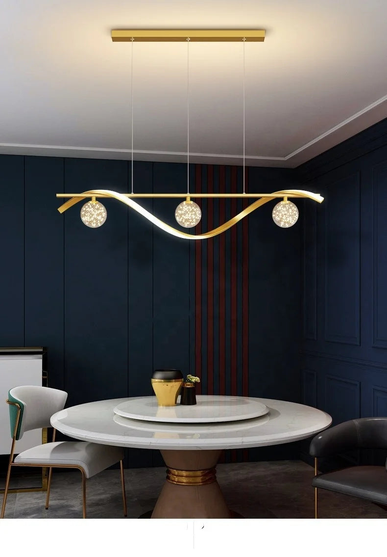LED Chandelier Pendant Wrought Iron Starry Sky Dining Room Living Room Chandelier Ceiling Light Modern
