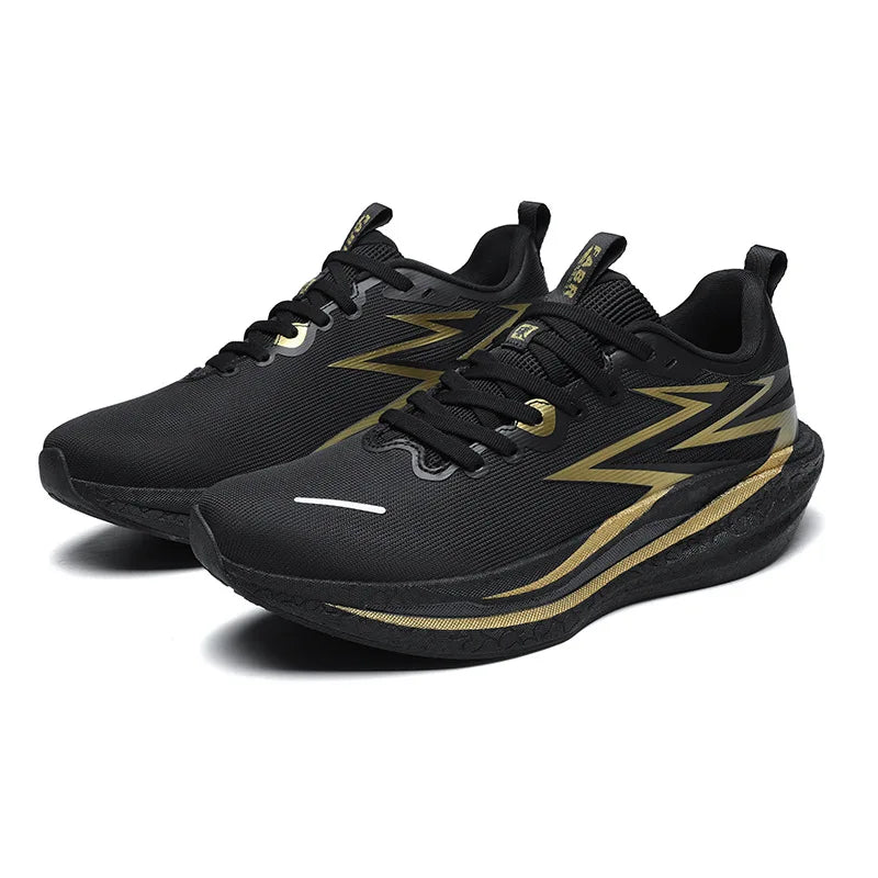 New Pointed Running Shoes Marathon Casual Sports Breathable Mesh Lightweight Lace-Up Closure Unisex Summer Cushioning TPR