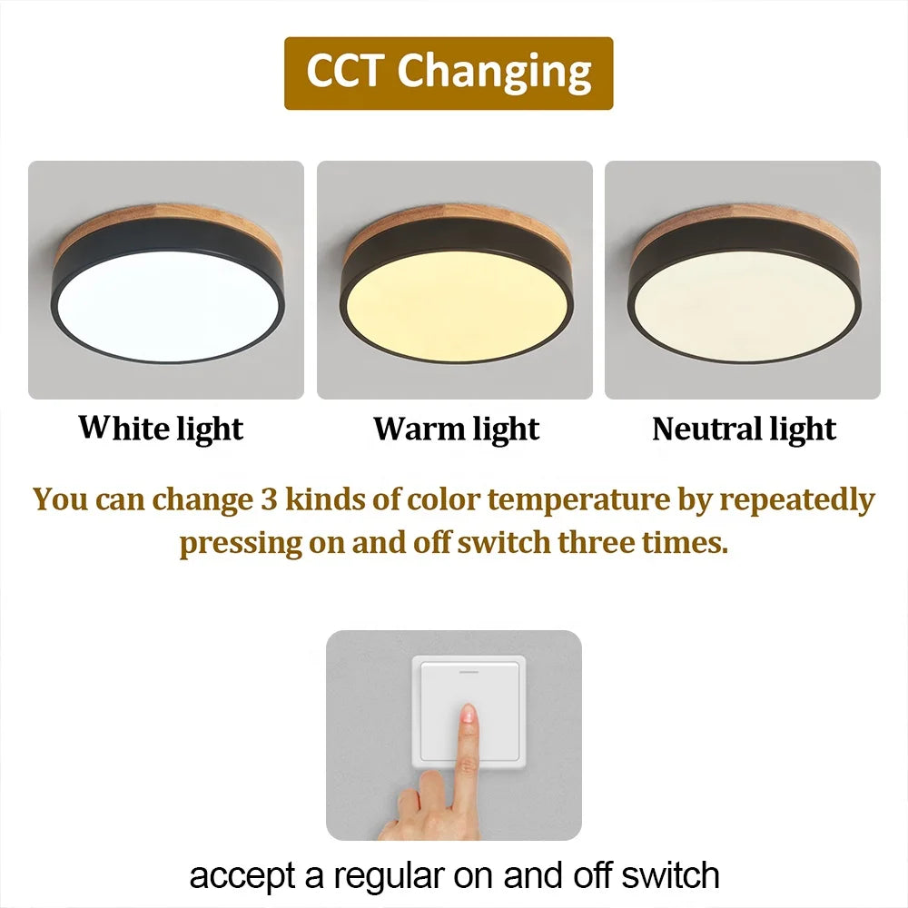 30cm Circle 30W Surface Mounted Lamparas Ceiling Led Light Lamp for Dining Room