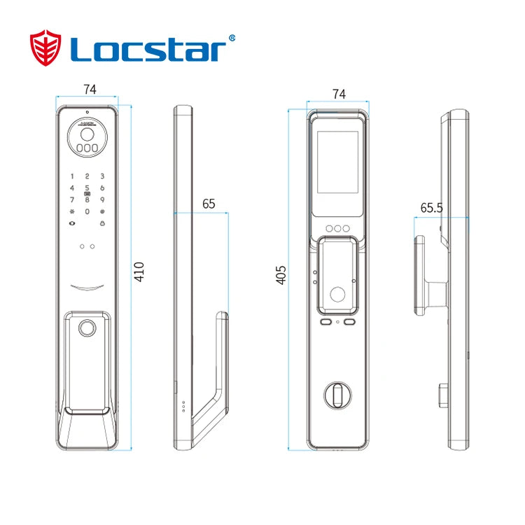 Hot Seller Cerradura Inteligente Waterproof Outdoor Face Id Tuya Wifi Fingerprint Smart Door Lock With 3D Face Recognition