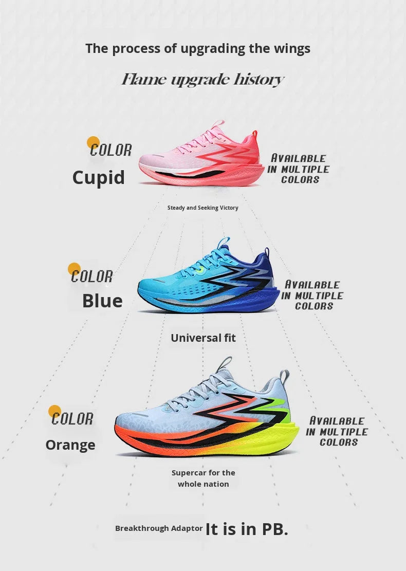 New Pointed Running Shoes Marathon Casual Sports Breathable Mesh Lightweight Lace-Up Closure Unisex Summer Cushioning TPR