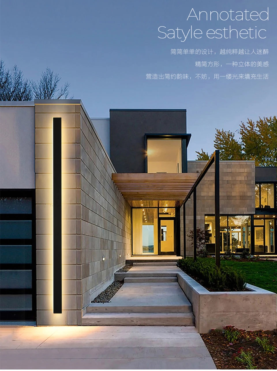 LED Outdoor Wall Light Modern Waterproof IP65 Villa Porch Garden Patio Exterio Wall Lamp Rainproof In Front of Garage Door Lamp
