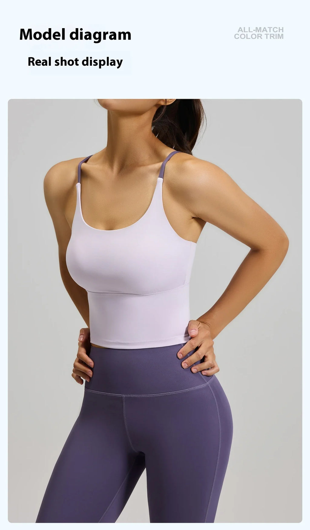 Women's High-Waist Hip-Lifting V-neck Sleeveless Two-Piece Fitness Suit Breathable Slimming Yoga Suit Four-Way Stretch Solid