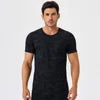 Men's High-quality Short Sleeved T-shirt Custom Logo 87%Nylon 13%Spandex Muscle Fit Moisture Wicking T Shirt for Men