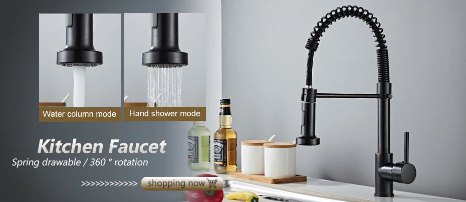 Black Faucet Bathroom Sink Faucets Hot Cold Water Mixer Crane Deck  Mounted Single Hole Bath Tap Chrome Finished ELM457