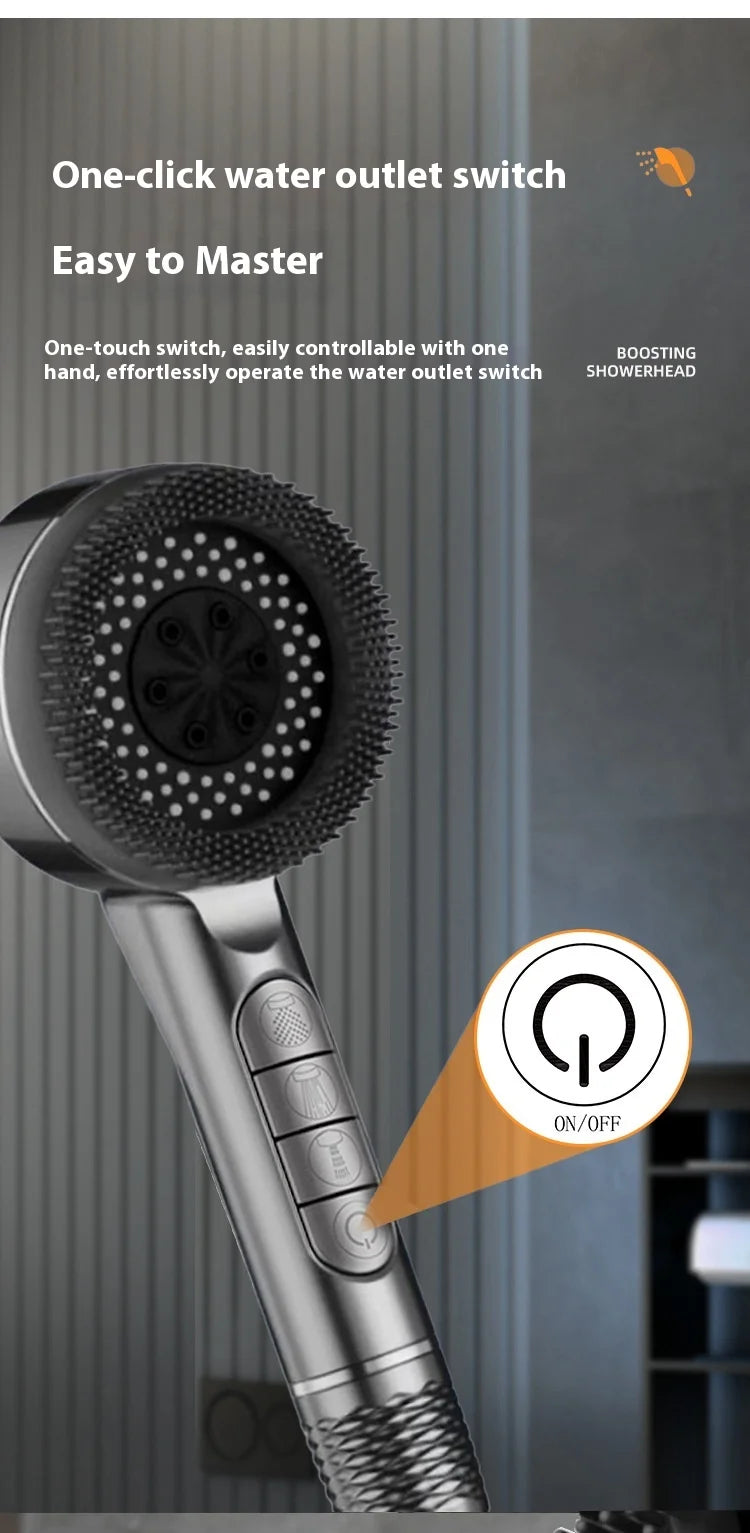 Love Spray Handheld Shower Head with Powerful Booster Cross-Border Brush Bathroom Bath Filter for Kitchen Toilet Gym Use