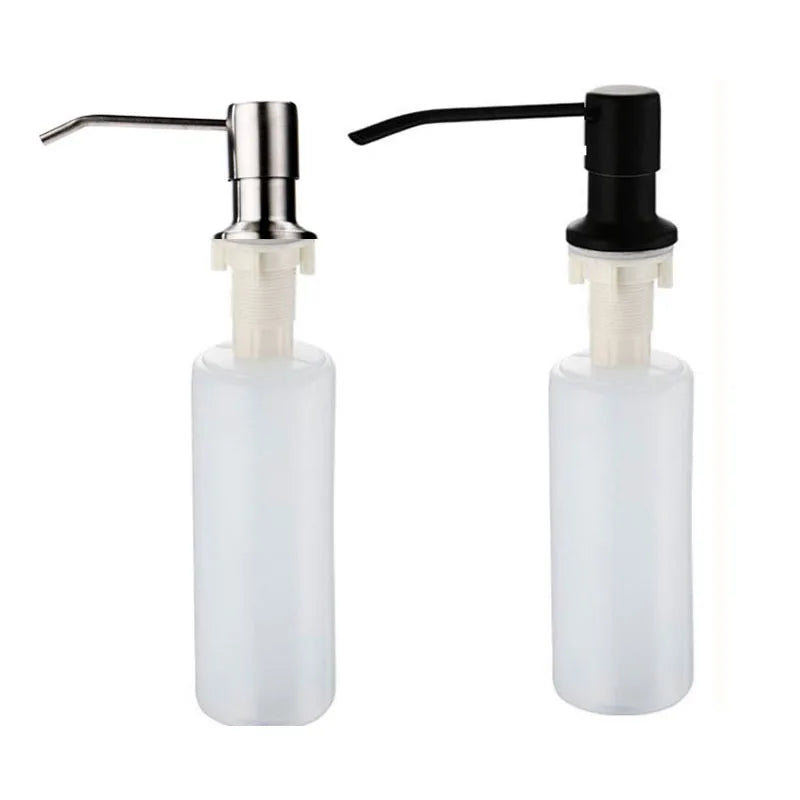 350ml Stainless Steel Sink Soap Dispenser Liquid Soap Bottle Manually Pressing Soap Lotion Dispenser Kitchen Accessories Funnel