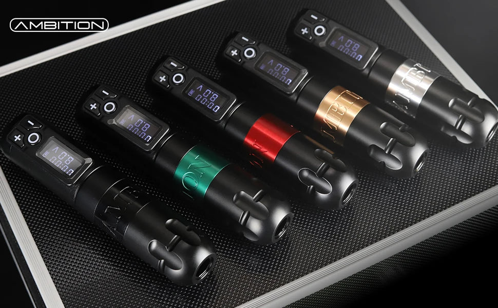 Ambition New Soldier Rotaty Battery Pen Wireless Tattoo Machine Portable Power Pack 2400mAh LED Digital Display For Body Art
