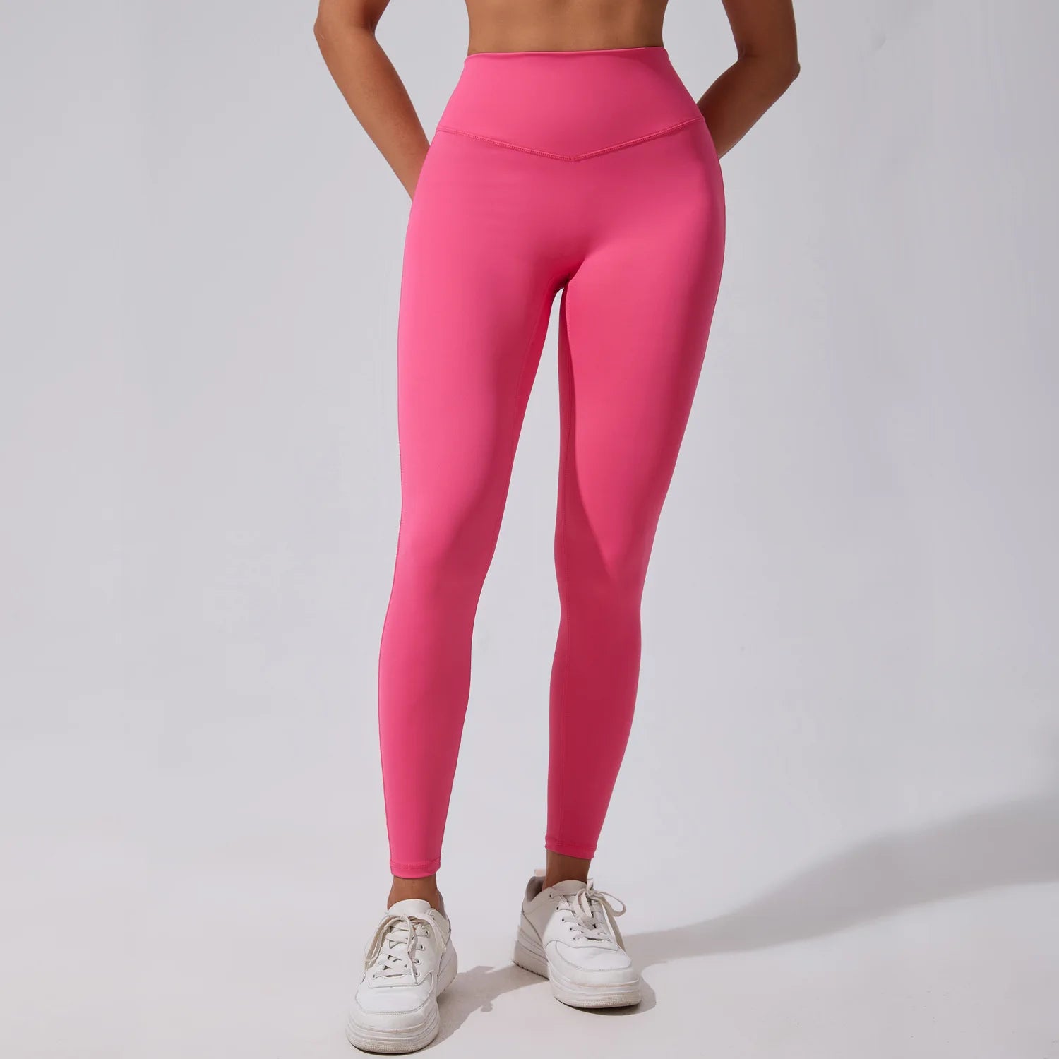 New European American High-waisted Peach-butt Yoga Pants Women Cloud-like Butt-lifting Sports Leggings Breathable Solid No