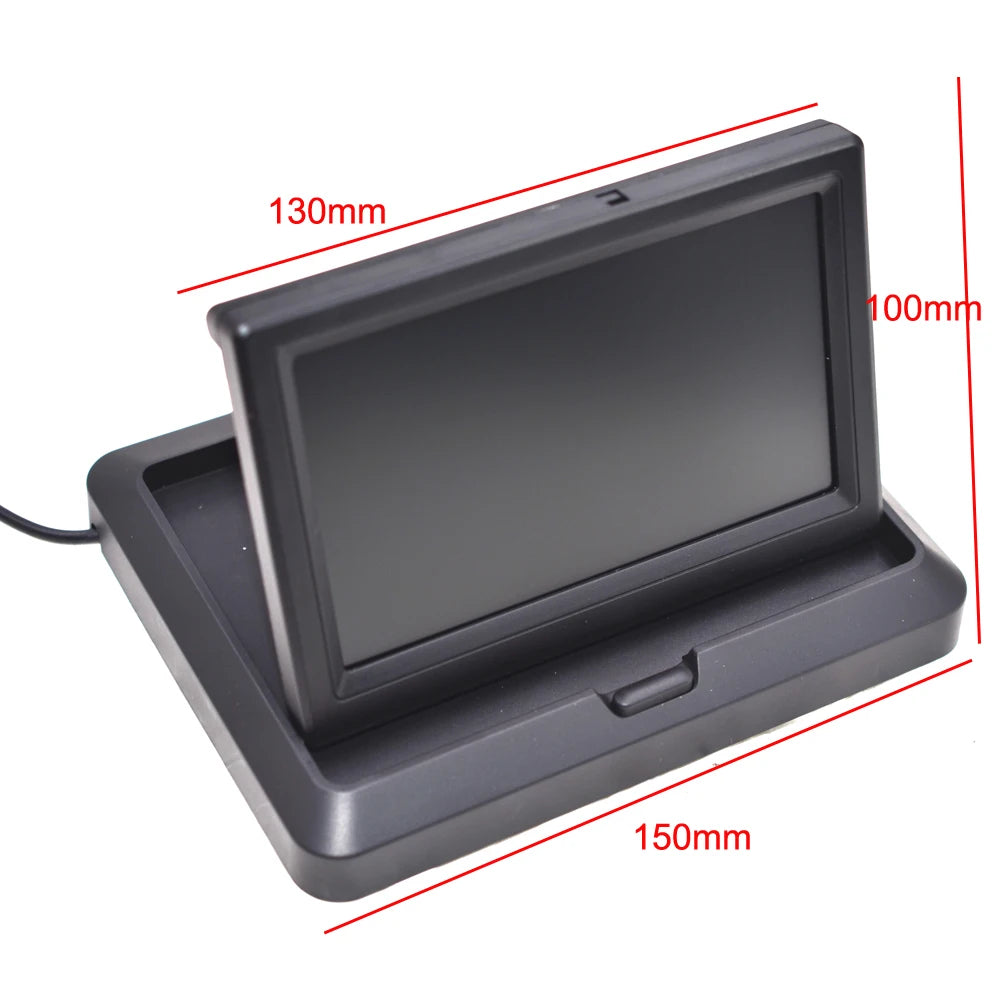 Car Rear View Camera or with Monitor 5 Inch 800*480 TFT LCD Foldable Reverse Parking And 12 LED Night Vision
