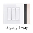 Coswall Luxury Crystal Tempered Glass Panel 1 Gang 1 Way Light Switch On / Off Wall Switch With LED Indicator 16A AC 250V