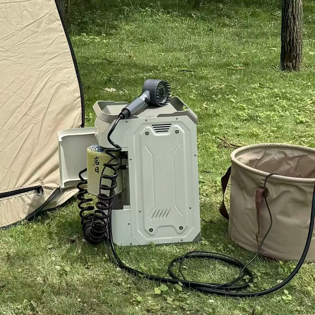 Powerhino Factory Wholesale Rechargeable Portable Waterproof Metal Shell Gas Tankless Water Heater RV Outdoor Camping Shower All