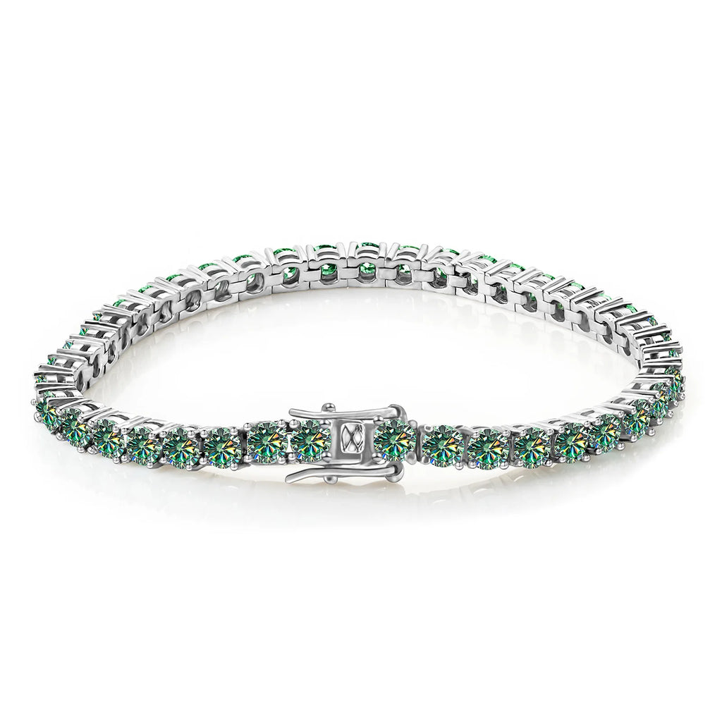 Fashion Exquisite Bracelet Bracelet 925 Sterling Silver Wedding Bracelet Tennis Shiny Colorful Moissanite Women Fashion
