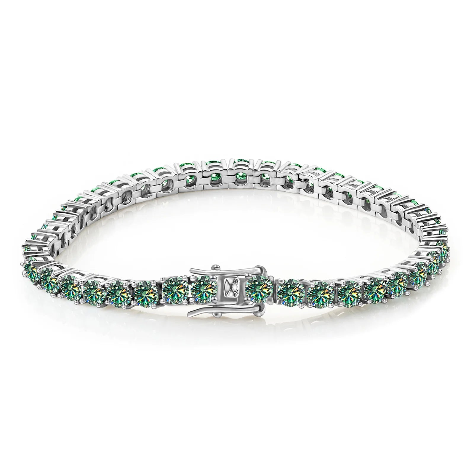 Fashion Exquisite Bracelet Bracelet 925 Sterling Silver Wedding Bracelet Tennis Shiny Colorful Moissanite Women Fashion