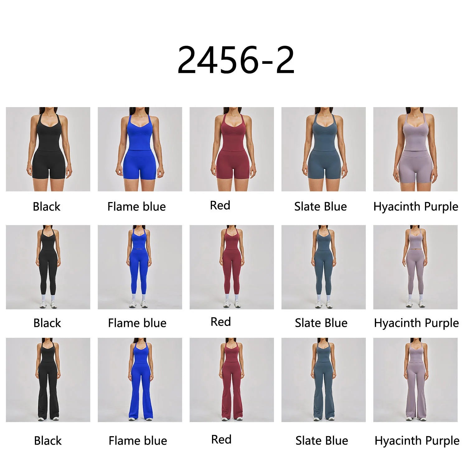 Women's Summer Athletic Wear Set Crisscross Back Fitness Tank Top and Leggings Workout Clothing Yoga Sets
