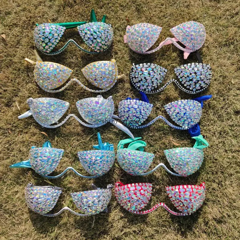2020 10colors diamond bikini crystal bikini swimwear plus  sizes bikini rhinestone bikini swimsuit sexy  beachwear biquini