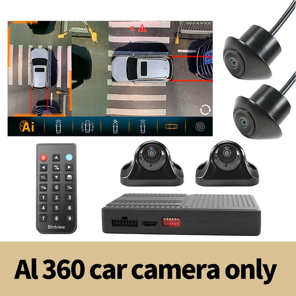 Super Night Vision 1080p 3D Car 360 Around View Camera System With Ai Function