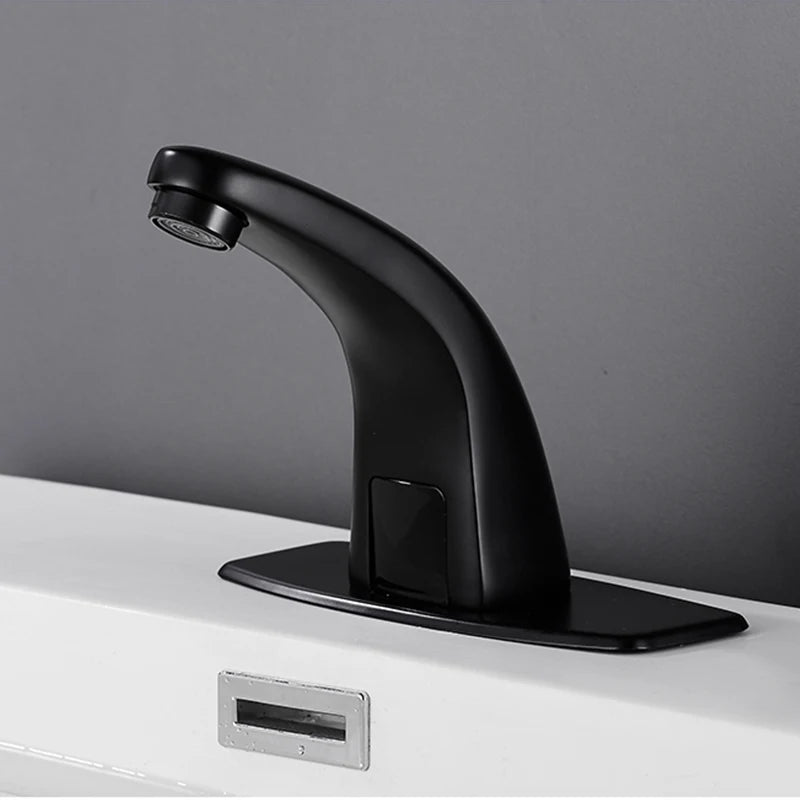 Matte Black Sensor Smart Basin Faucet Hot Cold Mixer Crane Basin Faucet Touchless Faucet Water Tap Torneira de lavatório