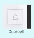 Coswall Luxury Crystal Tempered Glass Panel 1 Gang 1 Way Light Switch On / Off Wall Switch With LED Indicator 16A AC 250V