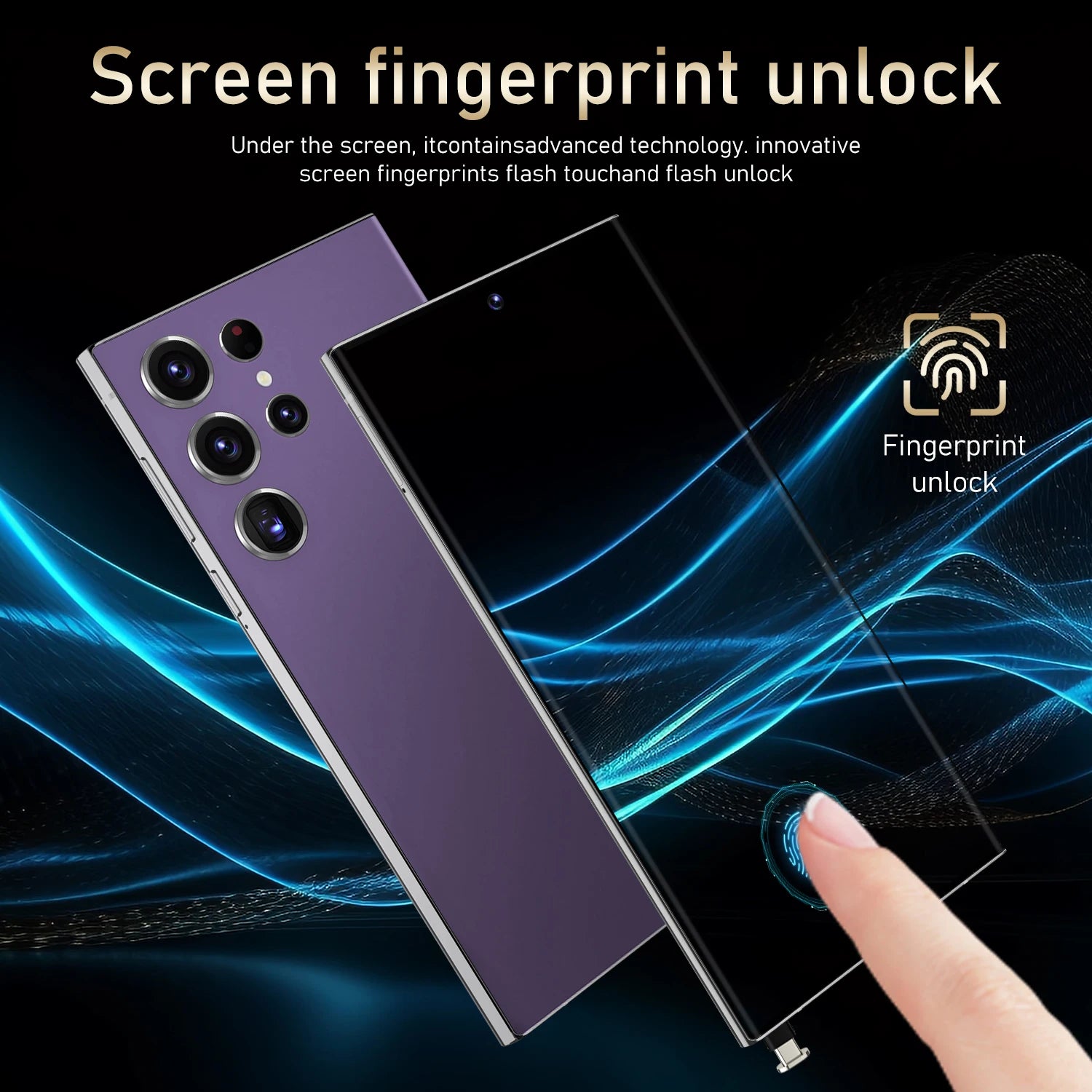 7.3 Inch Full HD S24 Ultra Smartphone with Deca Core CPU 5G Dual Sim 1TB Storage 108MP Rear Camera LTE & CDMA Mobile Phones