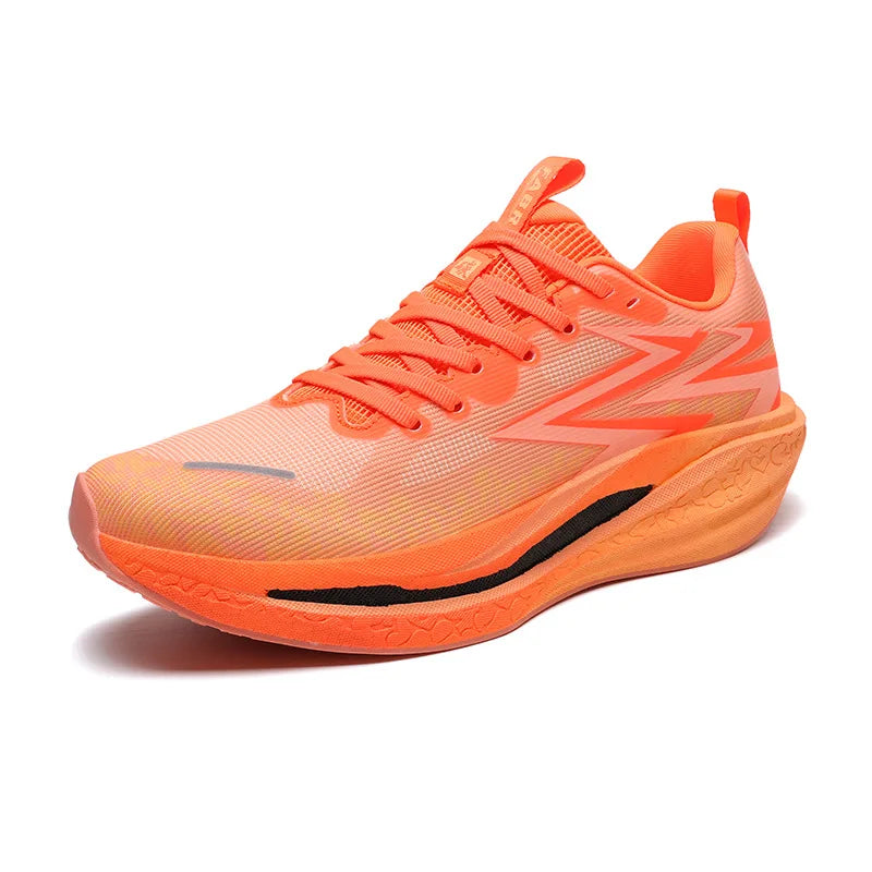 New Pointed Running Shoes Marathon Casual Sports Breathable Mesh Lightweight Lace-Up Closure Unisex Summer Cushioning TPR