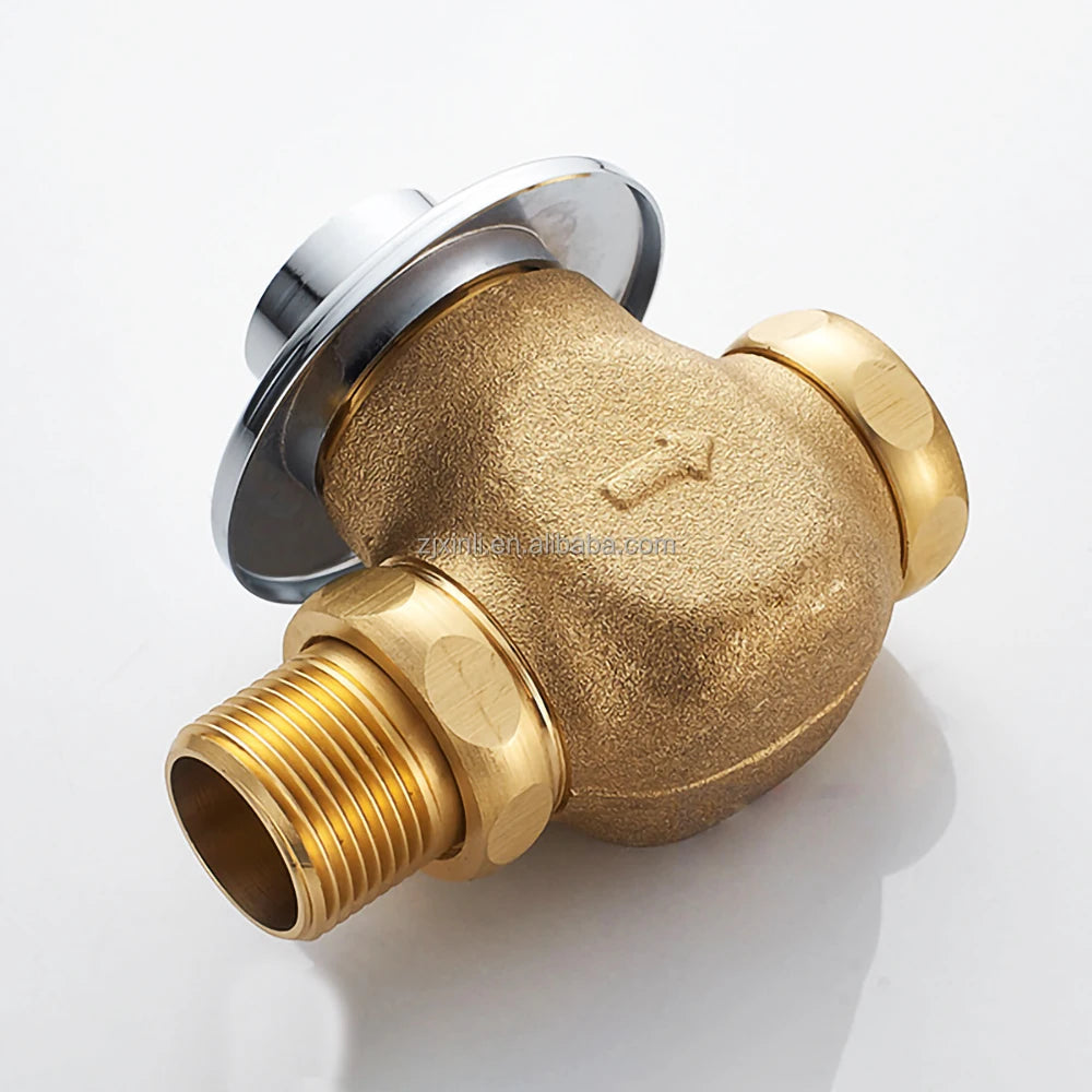 X10224ABSCR Brass Material Conceal Mounted of Self Closing Time Delay Pedal Toilet Flush Valve