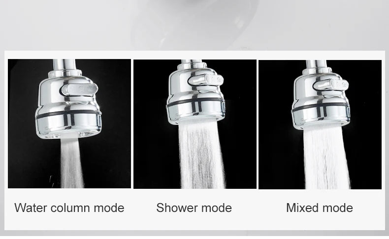 ELLEN Wall Mount Kitchen Sink Faucet Hot Cold Sink Water Mixer Tap 2 Holes Black Faucets 360 Degree Swivel ELK5400