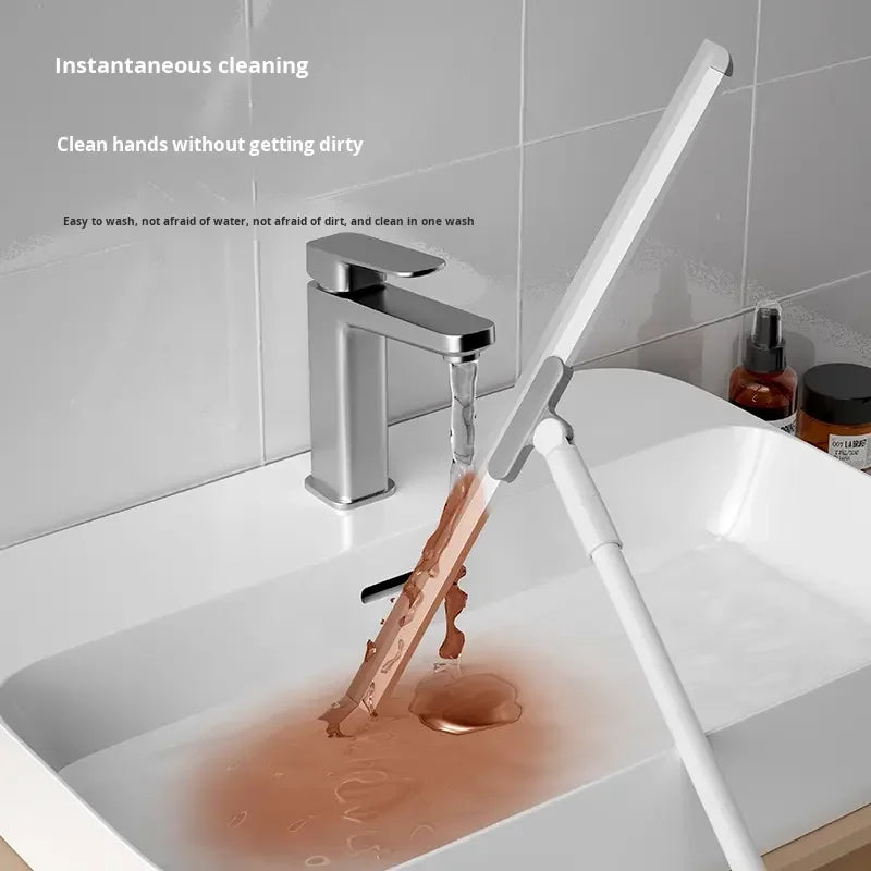 Multifunction Magic Cleaning Broom Silicone Floor Squeegee Long Handle Rubber Sweeper Air Broom for Window Glass Shower Pet Hair