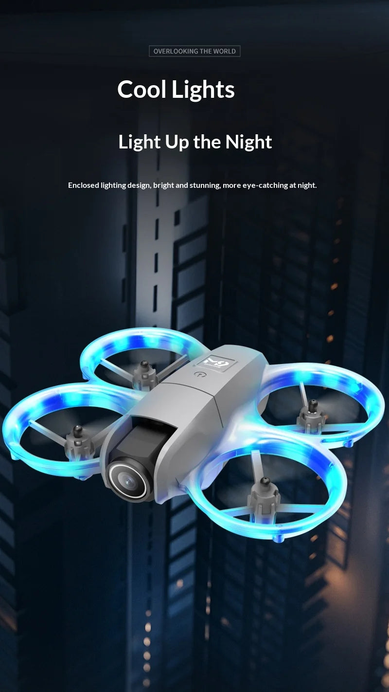 New M9 Drone Dual Camera Optical Flow HD Aerial Photography Quadcopter RC Aircraft Toy with WiFi FPV Foldable Smart Follow Drone