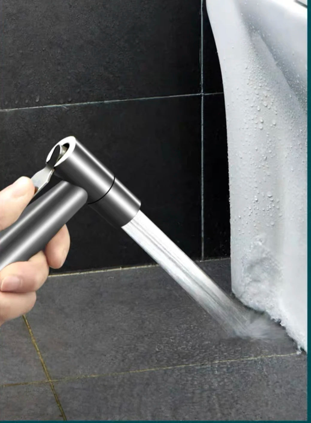 Wall-Mounted Stainless Steel Horizontal Jet Cleaner Spray Gun