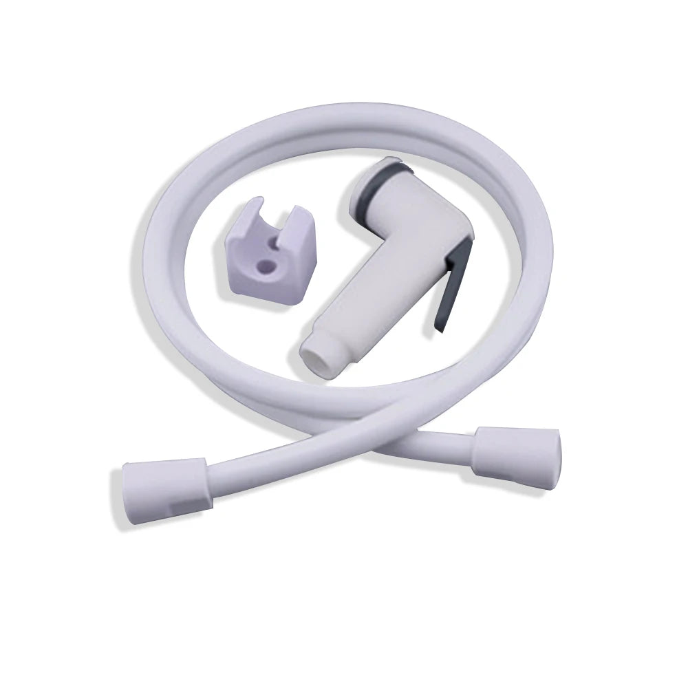 Hot Sales Modern White ABS Plastic PVC Polo Shower Hose Bathroom Shattaf Set