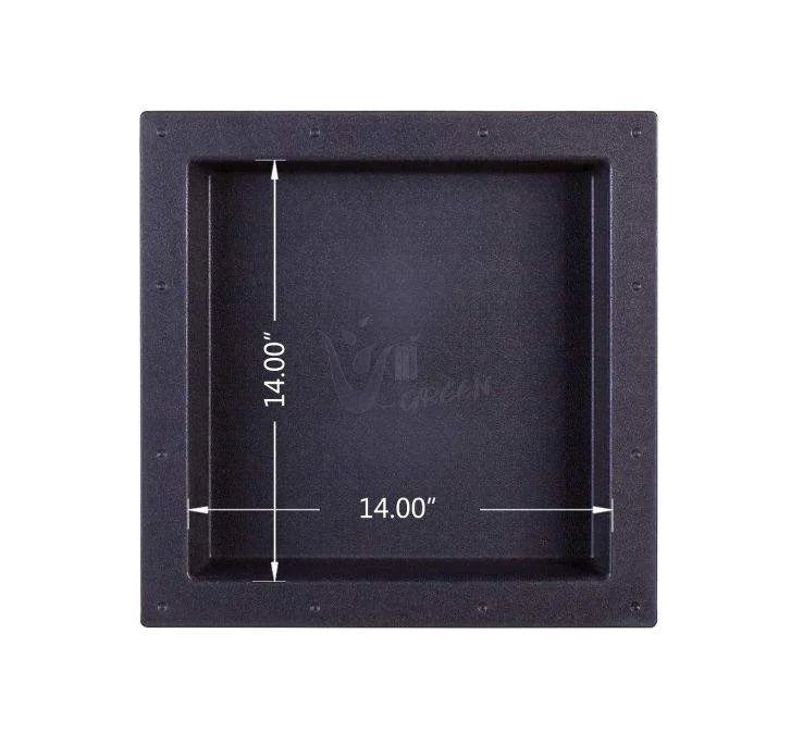 ABS 17"x17" Square Waterproof Recessed Shower Niche for Hotels & Houses