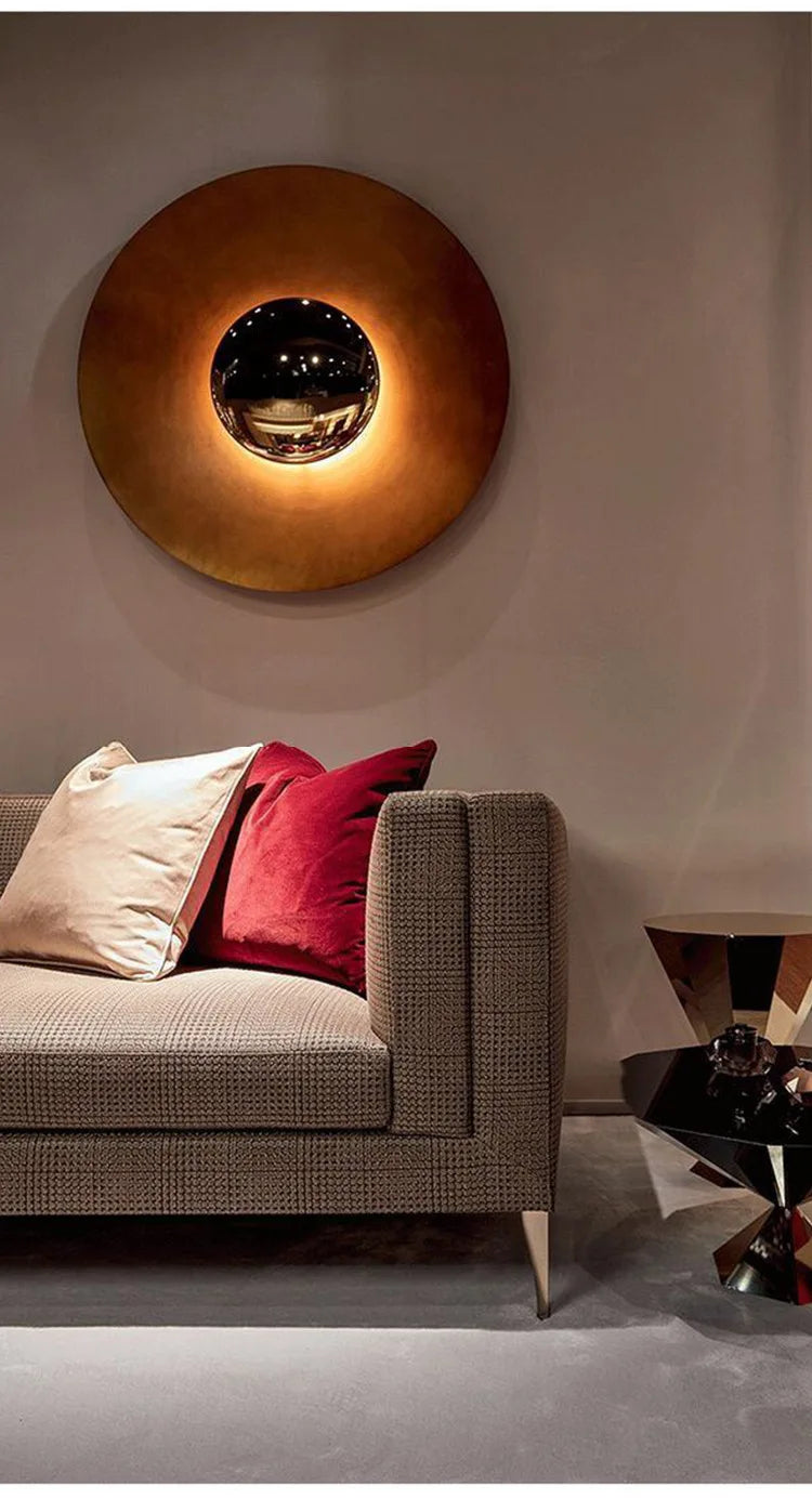 Modern Art Wall Light Luxury Designer Sconce Porch Bedroom Bedside Decor Round Kitchen Background Living Room UFO Creative Lamp