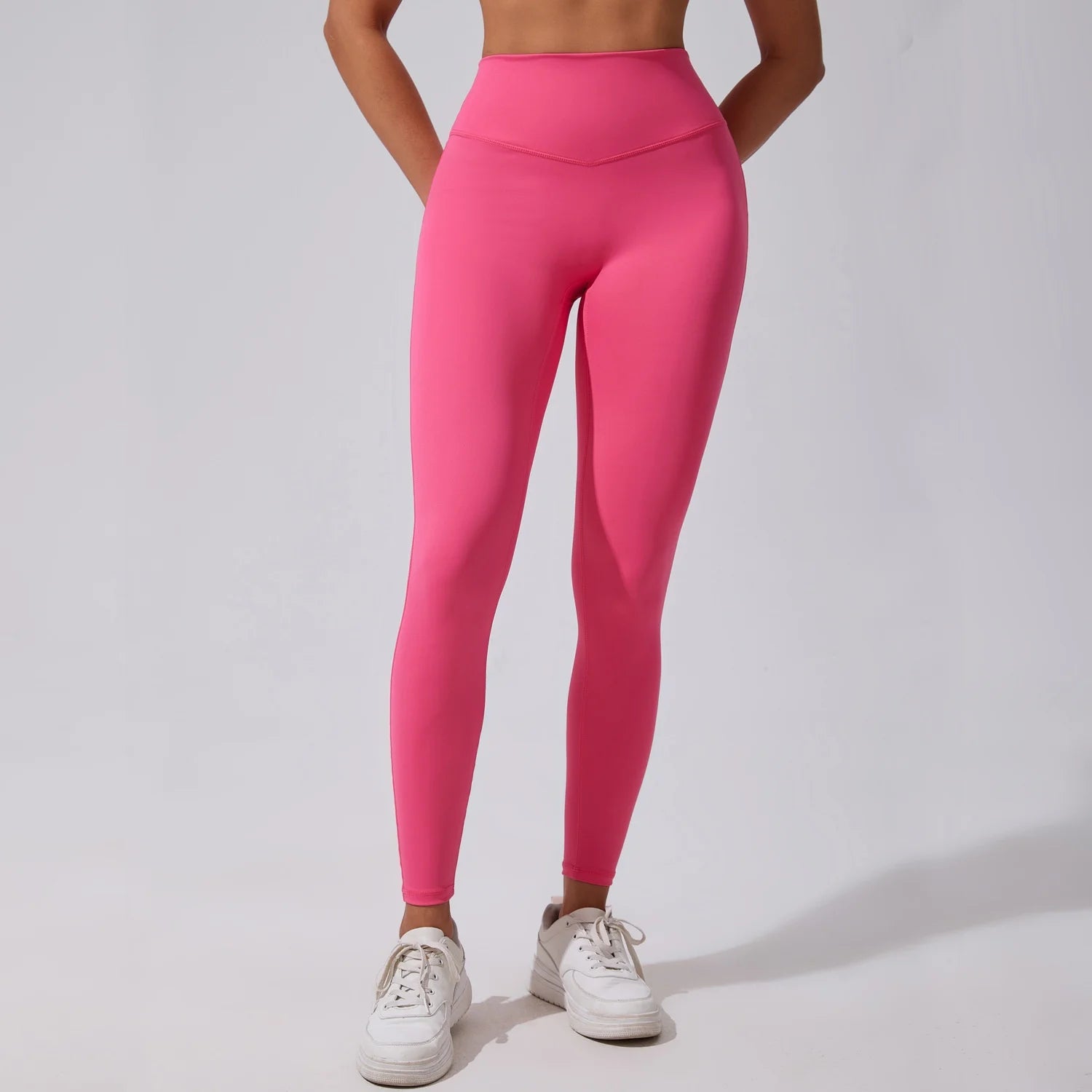New European American High-waisted Peach-butt Yoga Pants Women Cloud-like Butt-lifting Sports Leggings Breathable Solid No