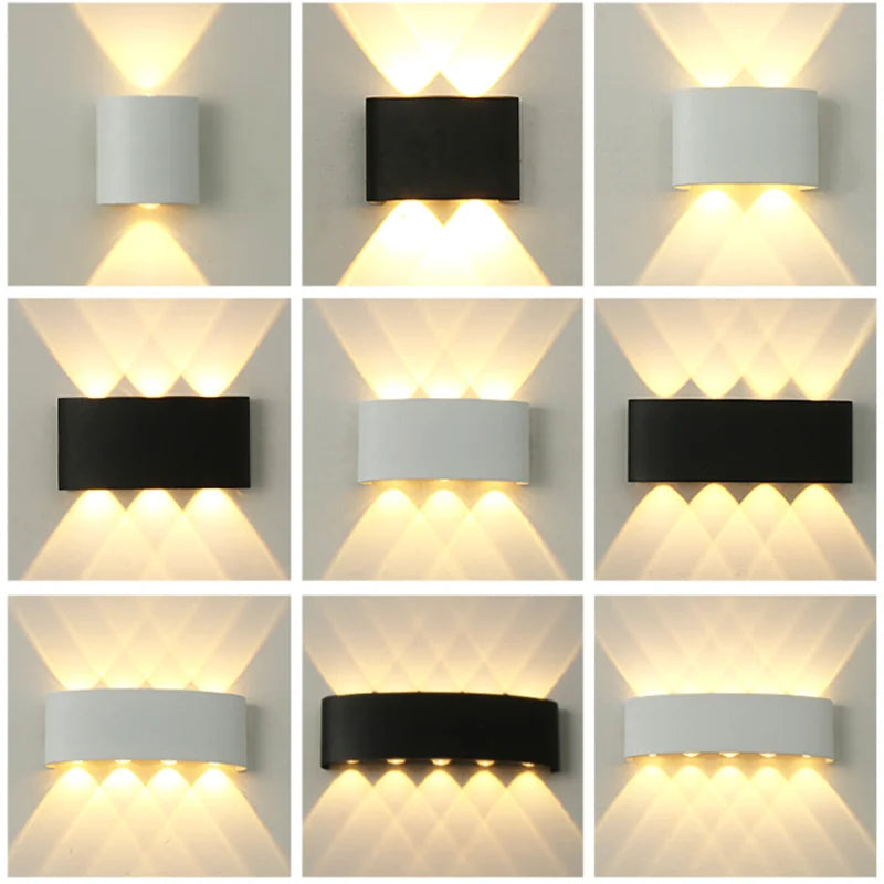 LED Wall Light 2W 6W 8W Waterproof Outdoor Wall Lamp Garden Porch Light Decor for Bathroom Bedroom Living Room AC85-265V