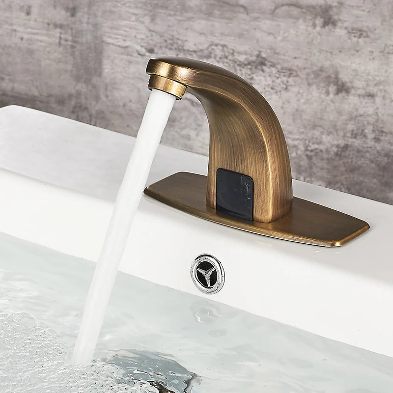 Matte Black Sensor Smart Basin Faucet Hot Cold Mixer Crane Basin Faucet Touchless Faucet Water Tap Torneira de lavatório