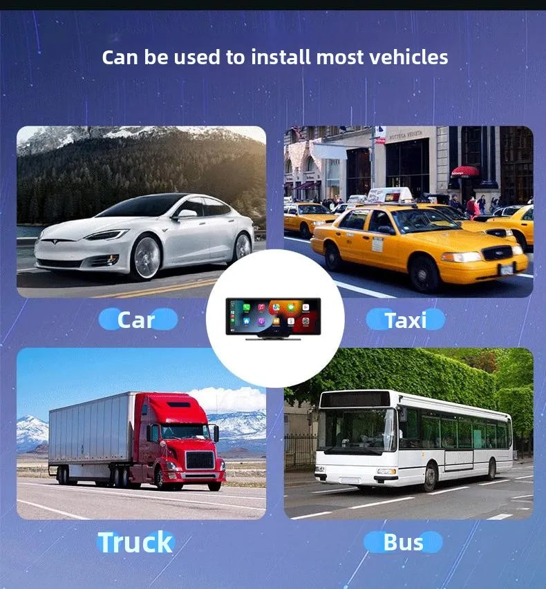 10.26inch High-Definition OLED Wireless Dashboard Portable Driving Recorder Cross-Border Car Navigation Device CarPlay