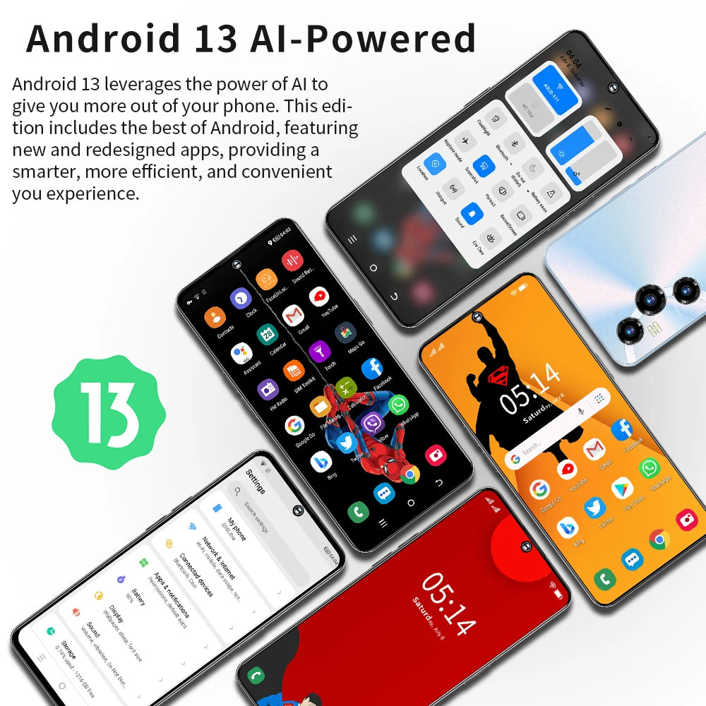 New Arrival S30ultra 5g Phone 7.3 Inch 16gb + 1tb Android Smartphone Android 13 Mobile Phones Wholesale