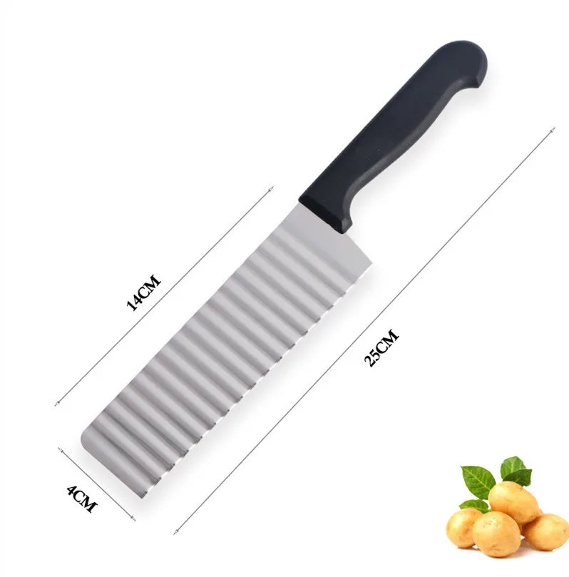 Stainless Steel Wavy French Fries Cutter Potato Slicer Vegetable Chopper Durable Kitchen Gadgets