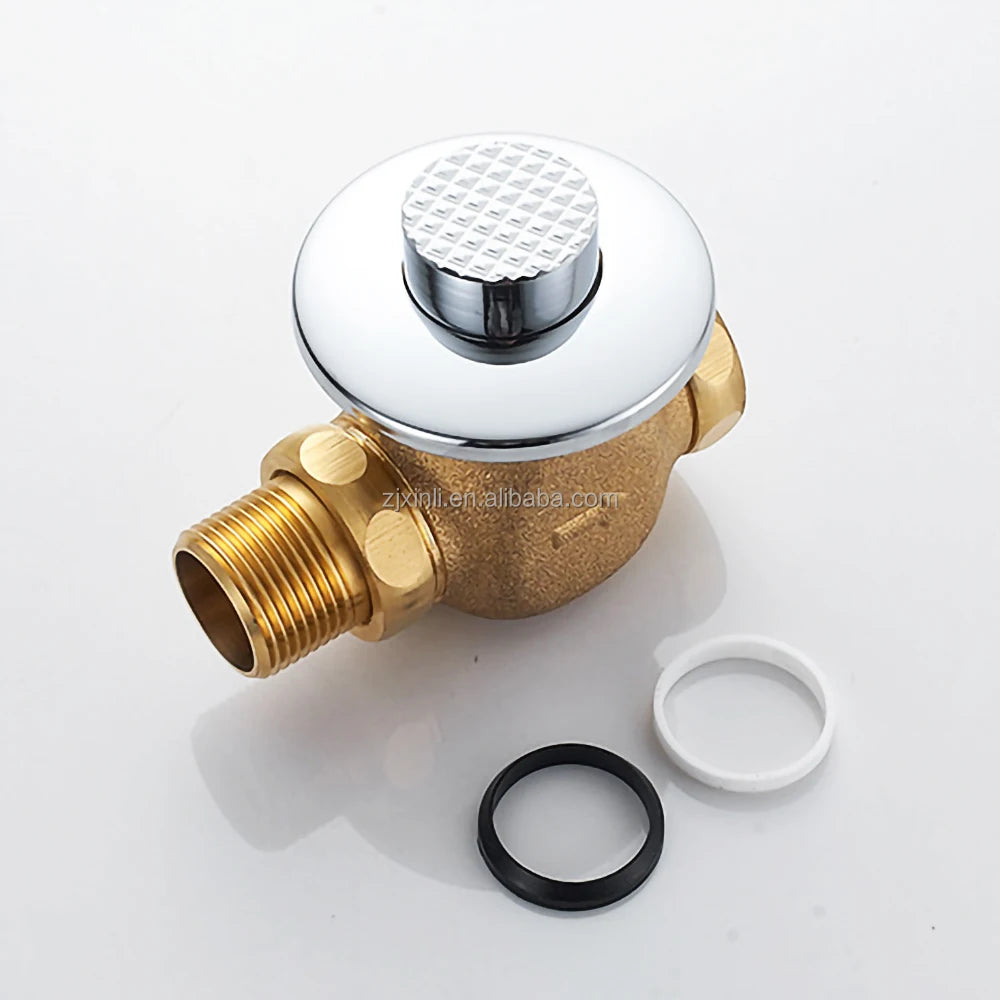 X10224ABSCR Brass Material Conceal Mounted of Self Closing Time Delay Pedal Toilet Flush Valve