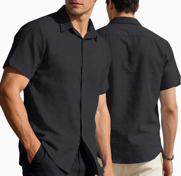 JAC22 B21080 Men's Cardigan Quick Drying Short Sleeved Shirt Casual Shirt