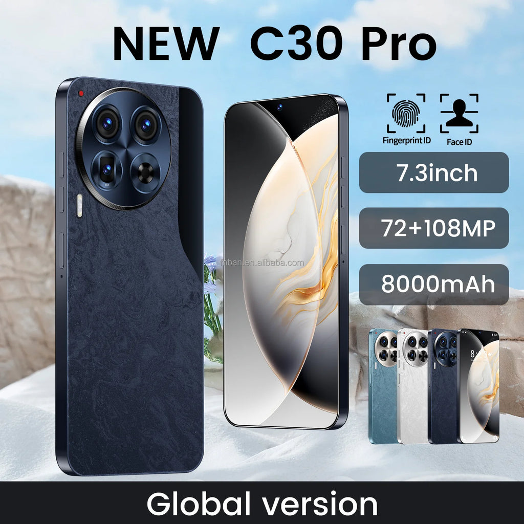 Brand New C30 Pro Original 7.3Inch Android 13 Phone 16GB + 1TB 72MP + 108MP Camon 30 Pro Mobile Phones