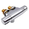 Modern Thermostatic Bath Shower Mixer Taps NBYT-65206 Bathroom Thermostatic Faucet Dual Handle Square Rain Spray Graphic Chrome